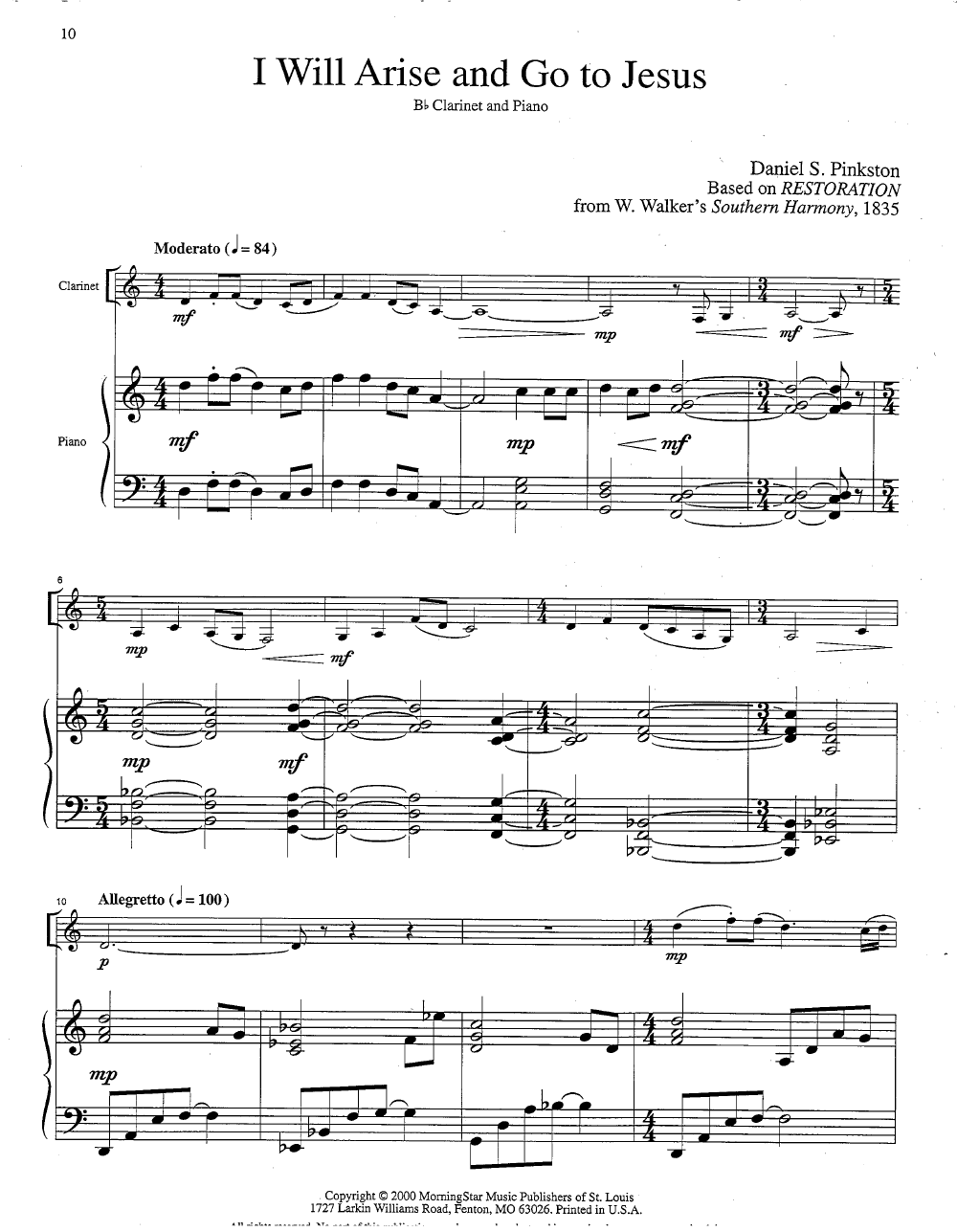 Three Hymns for Clarinet and Piano (Clarinet | J.W. Pepper Sheet Music