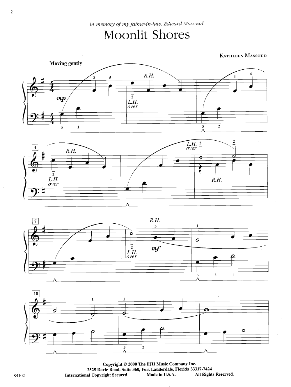 Moonlit Shores-Elementary Piano by MASSOUD, K| J.W. Pepper Sheet Music