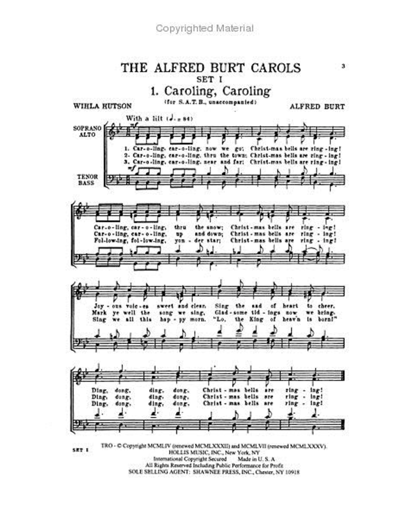 Alfred Burt Christmas Carols 