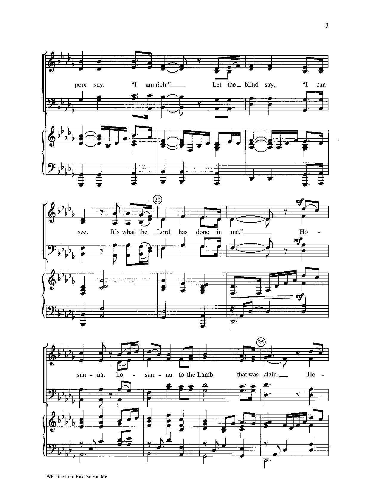 What the Lord Has Done in Me (SATB ) by Reub | J.W. Pepper Sheet Music