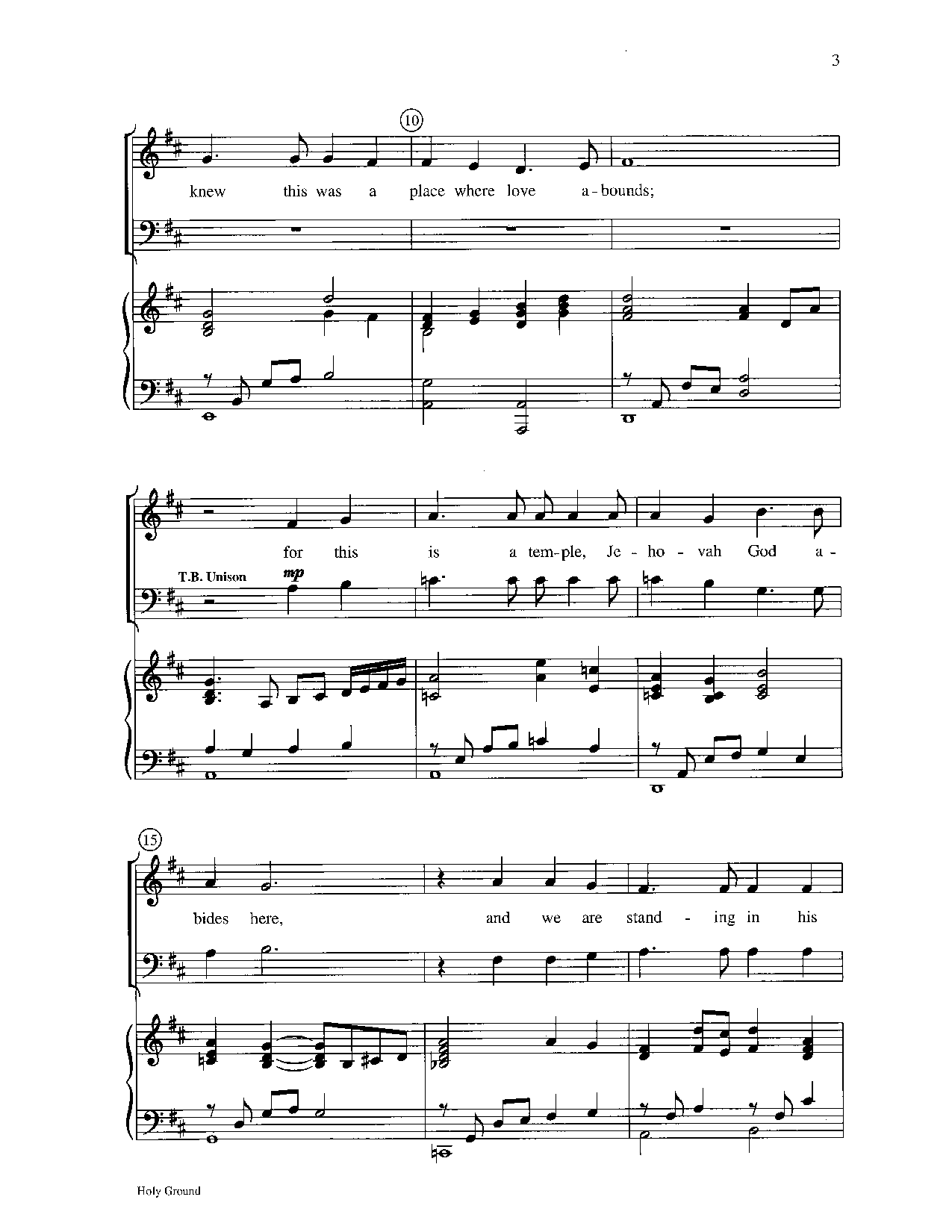 Holy Ground (SATB ) By Geron Davis/Larson| J.W. Pepper Sheet Music