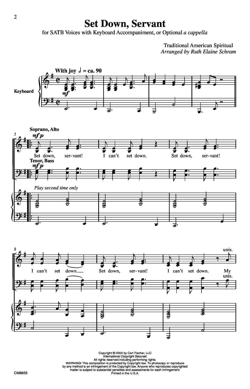 Set Down, Servant (SATB ) arr. Ruth Elaine S | J.W. Pepper Sheet Music