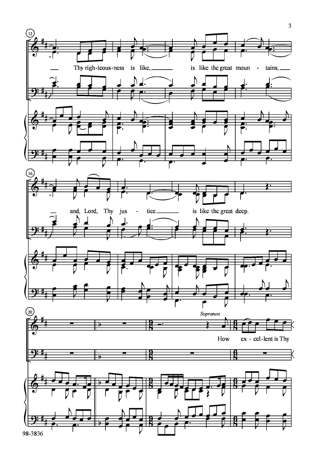 They Steadfast Love O Lord (SATB ) by ASHDOW | J.W. Pepper Sheet Music