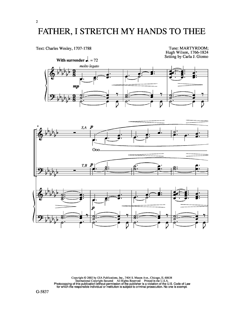 Father I Stretch My Hands To Thee SATB By J W Pepper Sheet Music